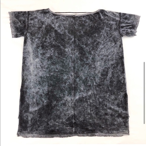 FREE PEOPLE Washed Velvet Doran Tee Gray S - Picture 4 of 8
